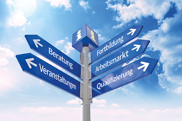 Bild von Wegweisern in verschiedene Themen-Richtungen Bild von Wegweisern in verschiedene Themen-Richtungen